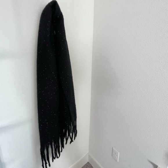 BP Speckled Fringe Trim Muffler Chunky Oversized Scarf - Picture 4 of 8